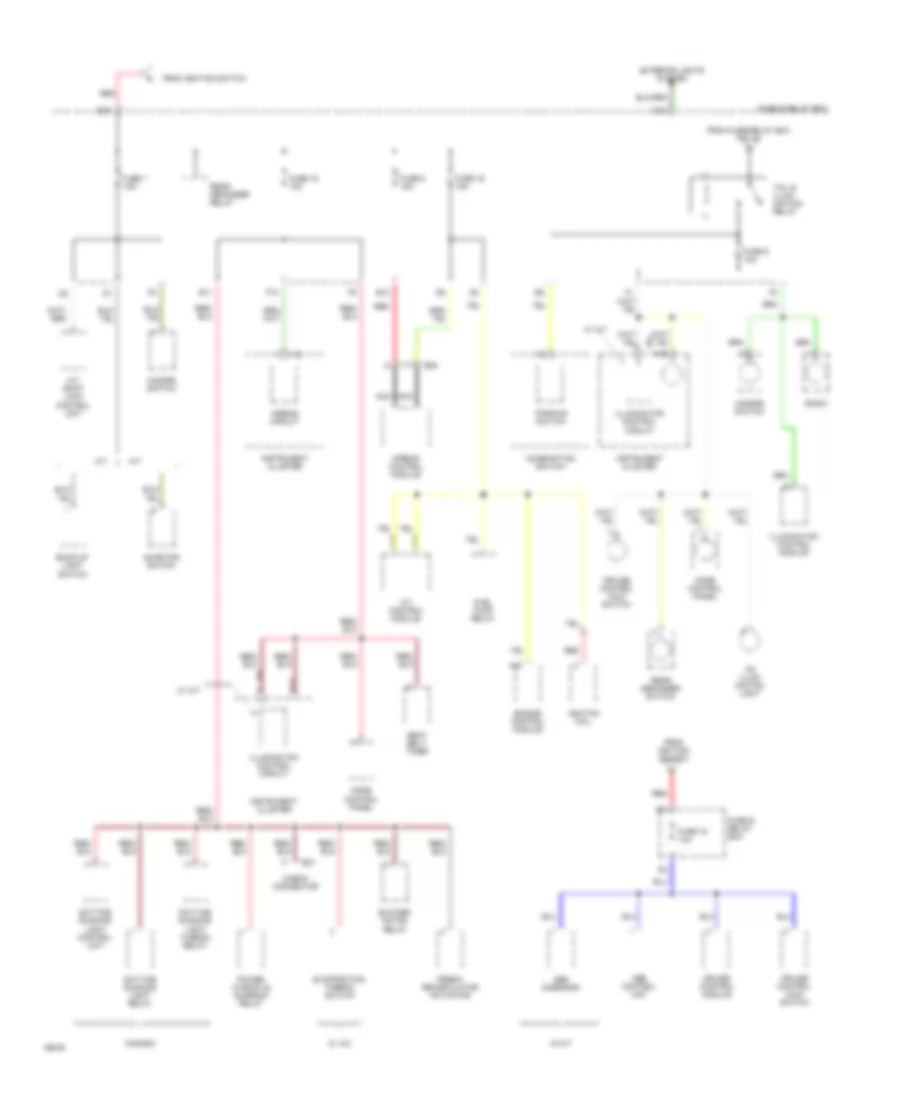 Power Distribution Wiring Diagram (3 of 3) for Subaru Impreza 1993