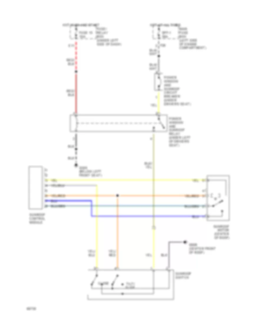 Power Top Sunroof Wiring Diagrams for Subaru Impreza 1993