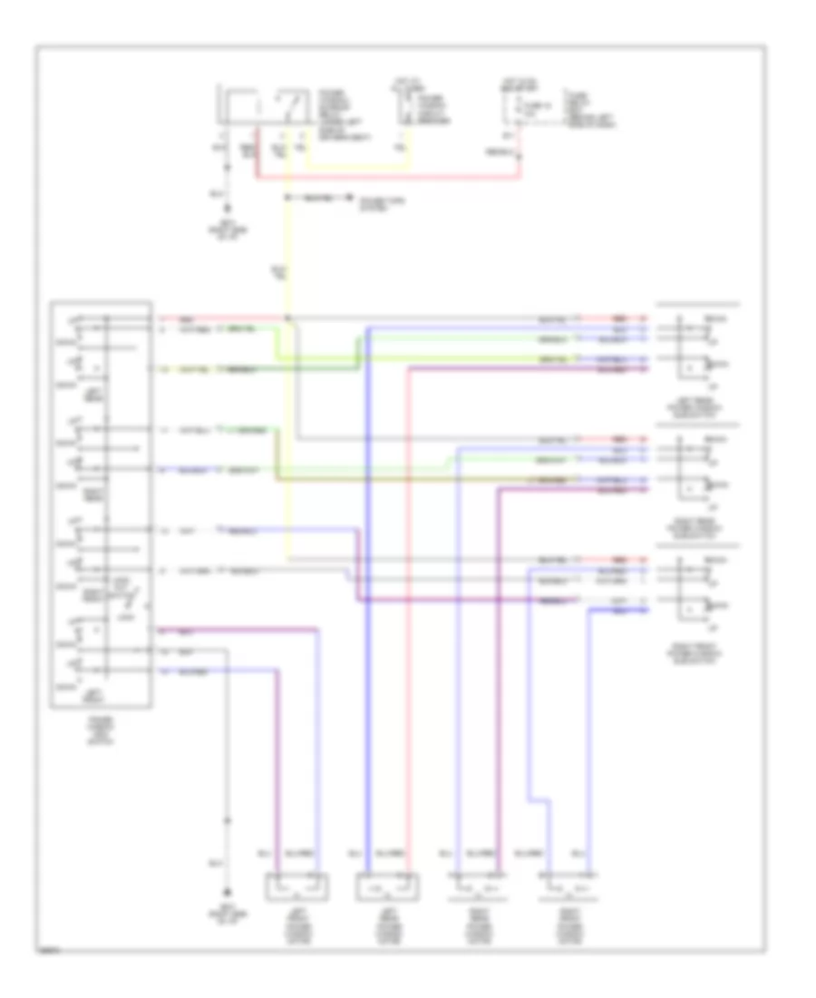 Power Window Wiring Diagram for Subaru Impreza 1993