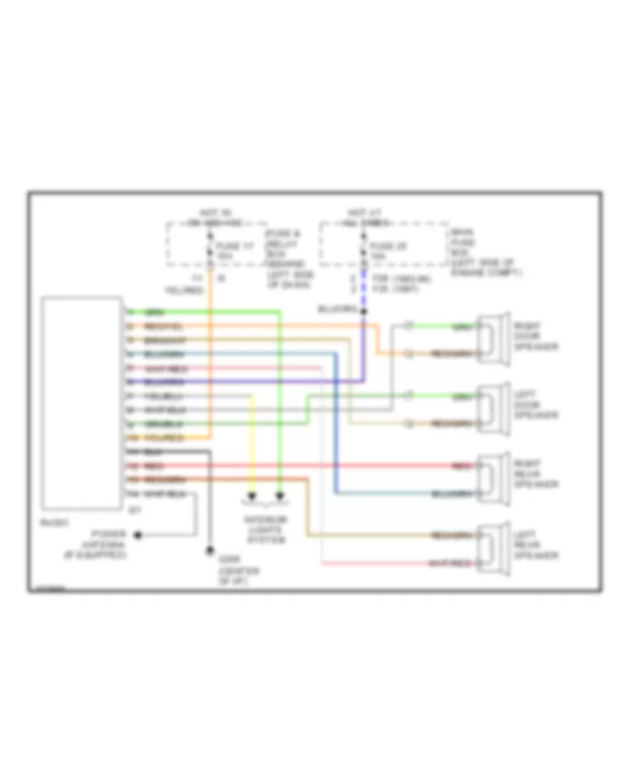 Radio Wiring Diagrams for Subaru Impreza 1993