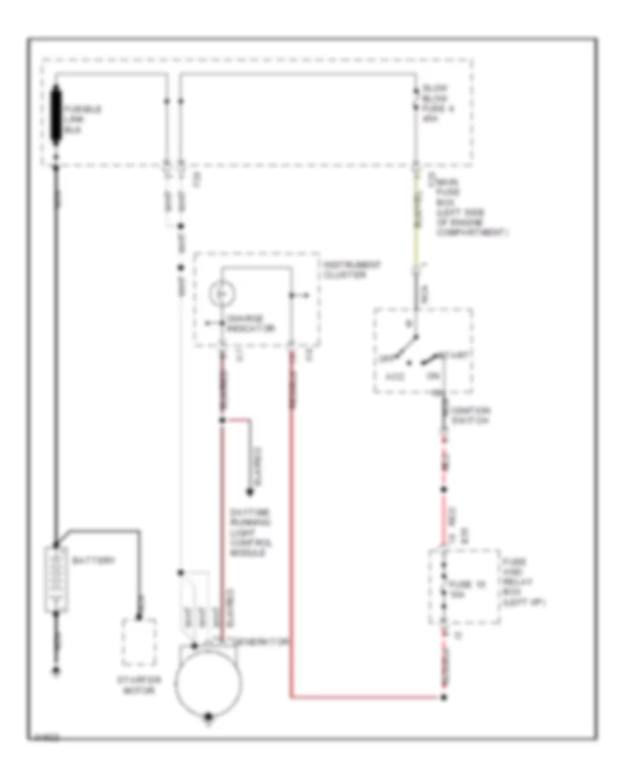 Charging Wiring Diagram for Subaru Impreza 1993