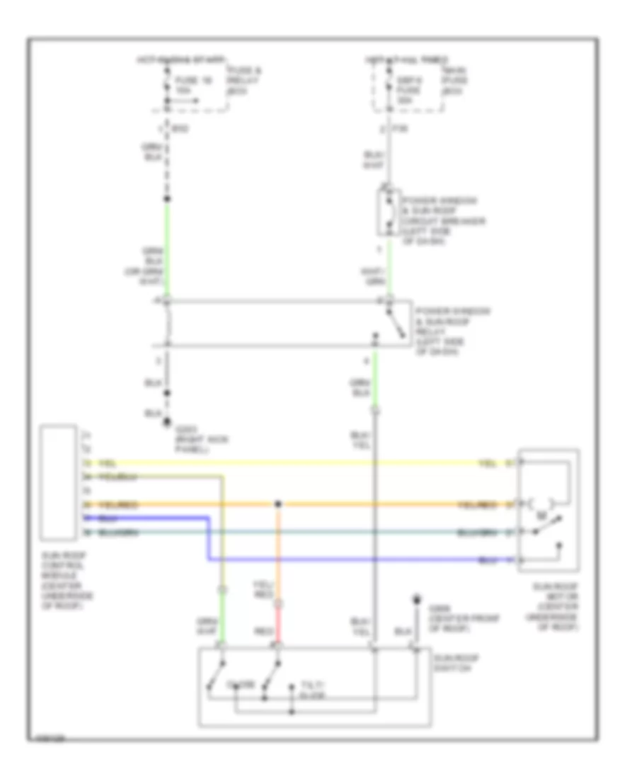 Power Top Sunroof Wiring Diagrams for Subaru Impreza RS 2001