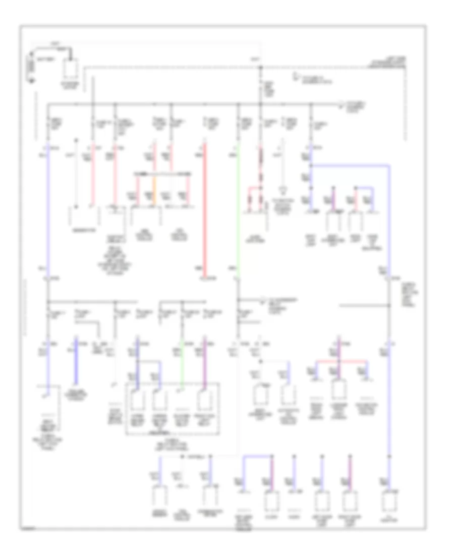 Power Distribution Wiring Diagram 1 of 5 for Subaru Legacy R Limited 2009