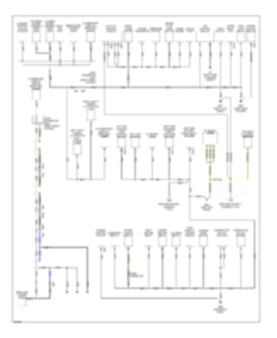 Ground Distribution Wiring Diagram 3 of 3 for Subaru Tribeca Premium 2012
