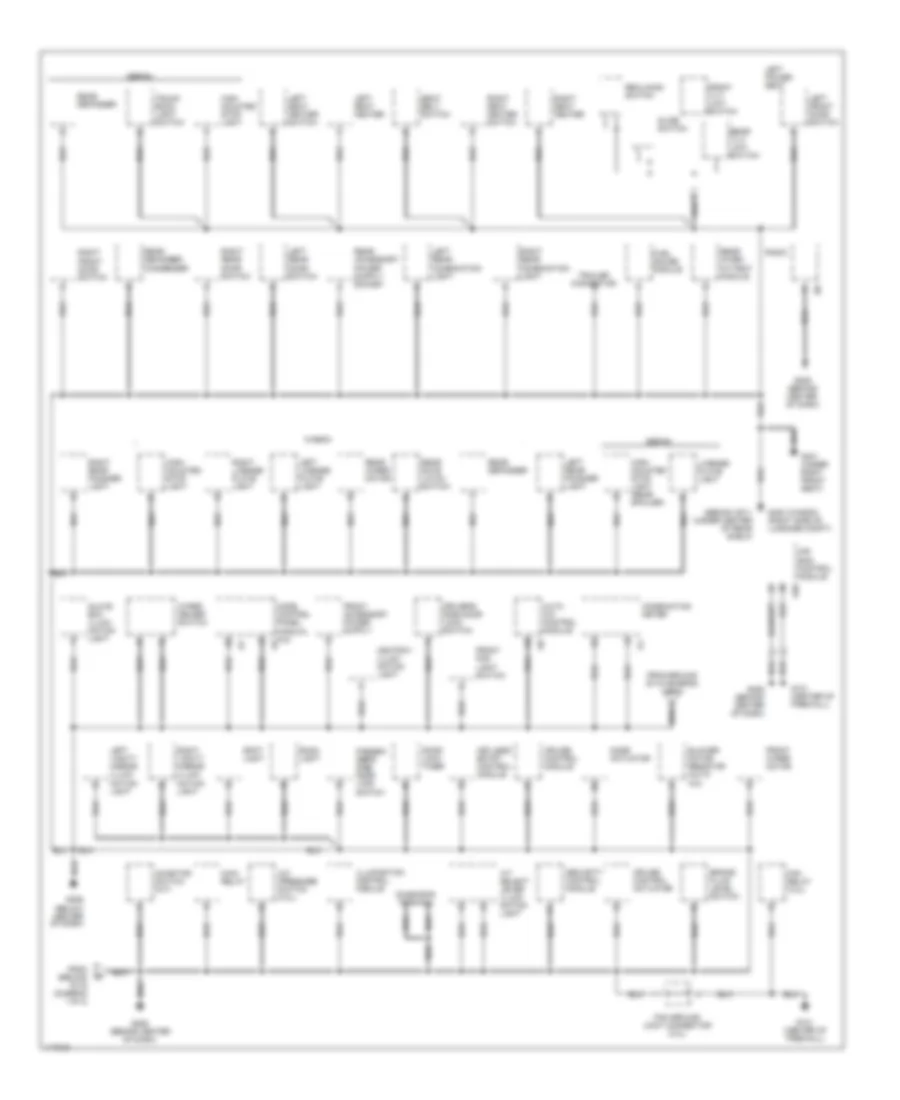Ground Distribution Wiring Diagram (2 of 2) for Subaru Legacy GT 2001