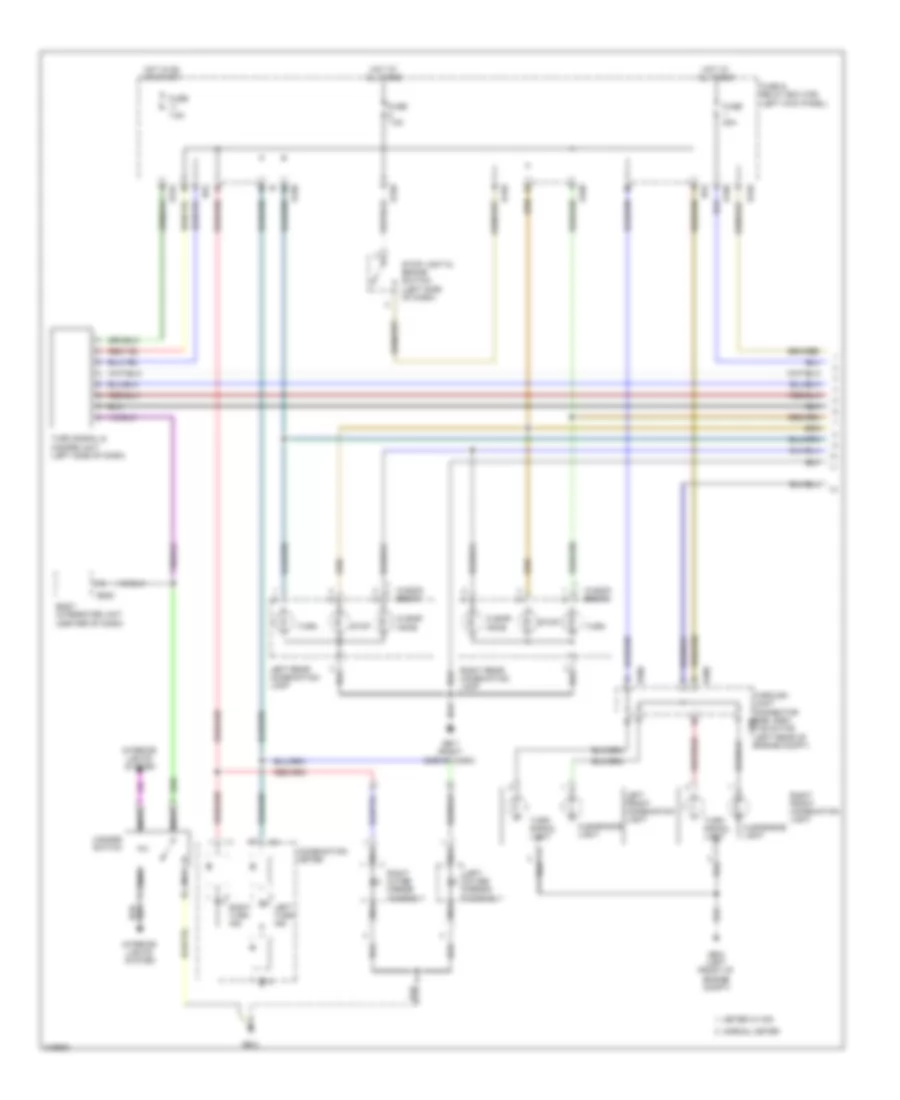 Exterior Lamps Wiring Diagram (1 of 2) for Subaru Outback i 2009