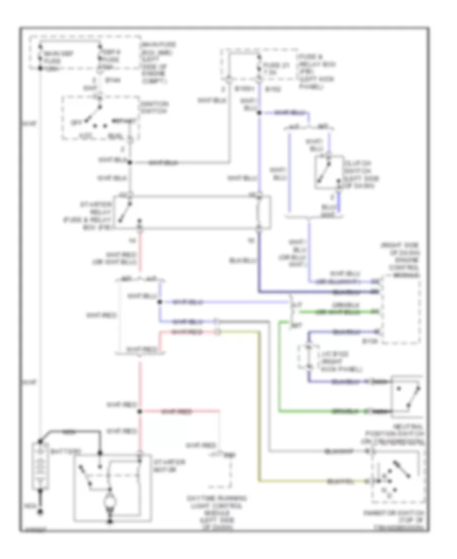 2.5L, Starting Wiring Diagram for Subaru Outback i 2009