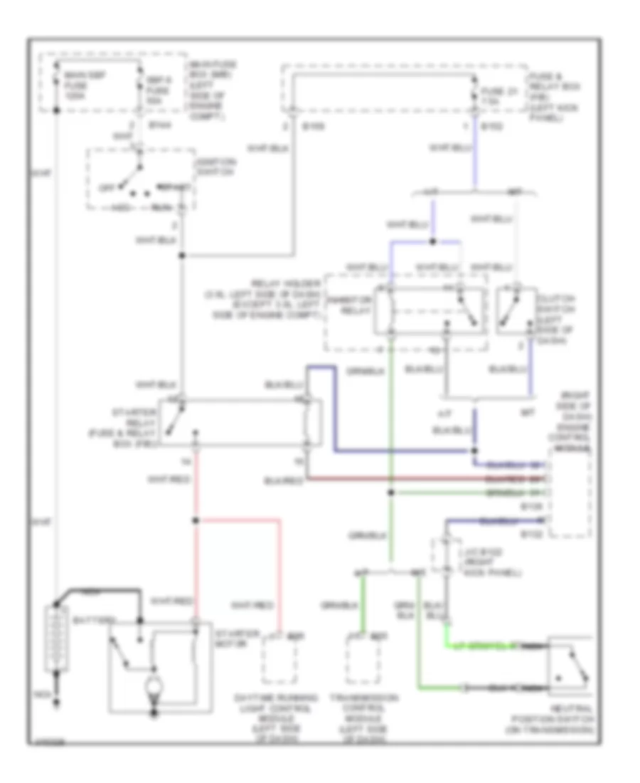 2.5L Turbo, Starting Wiring Diagram for Subaru Outback i 2009