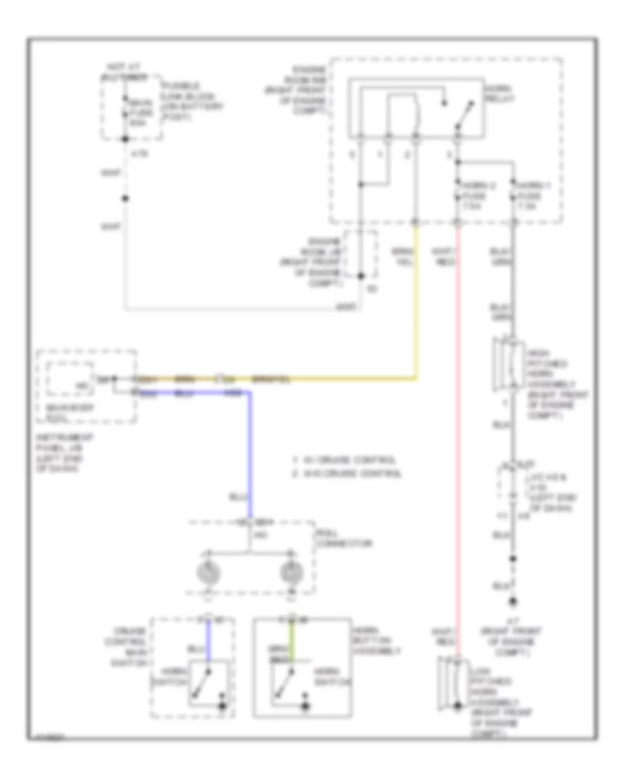 Horn Wiring Diagram for Subaru BRZ Limited 2013