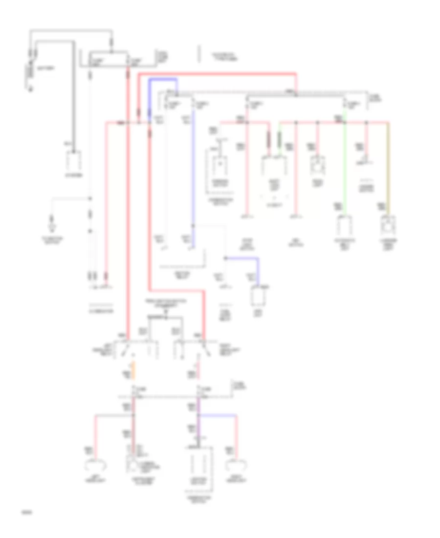 Power Distribution Wiring Diagram 1 of 2 for Subaru Justy 1993