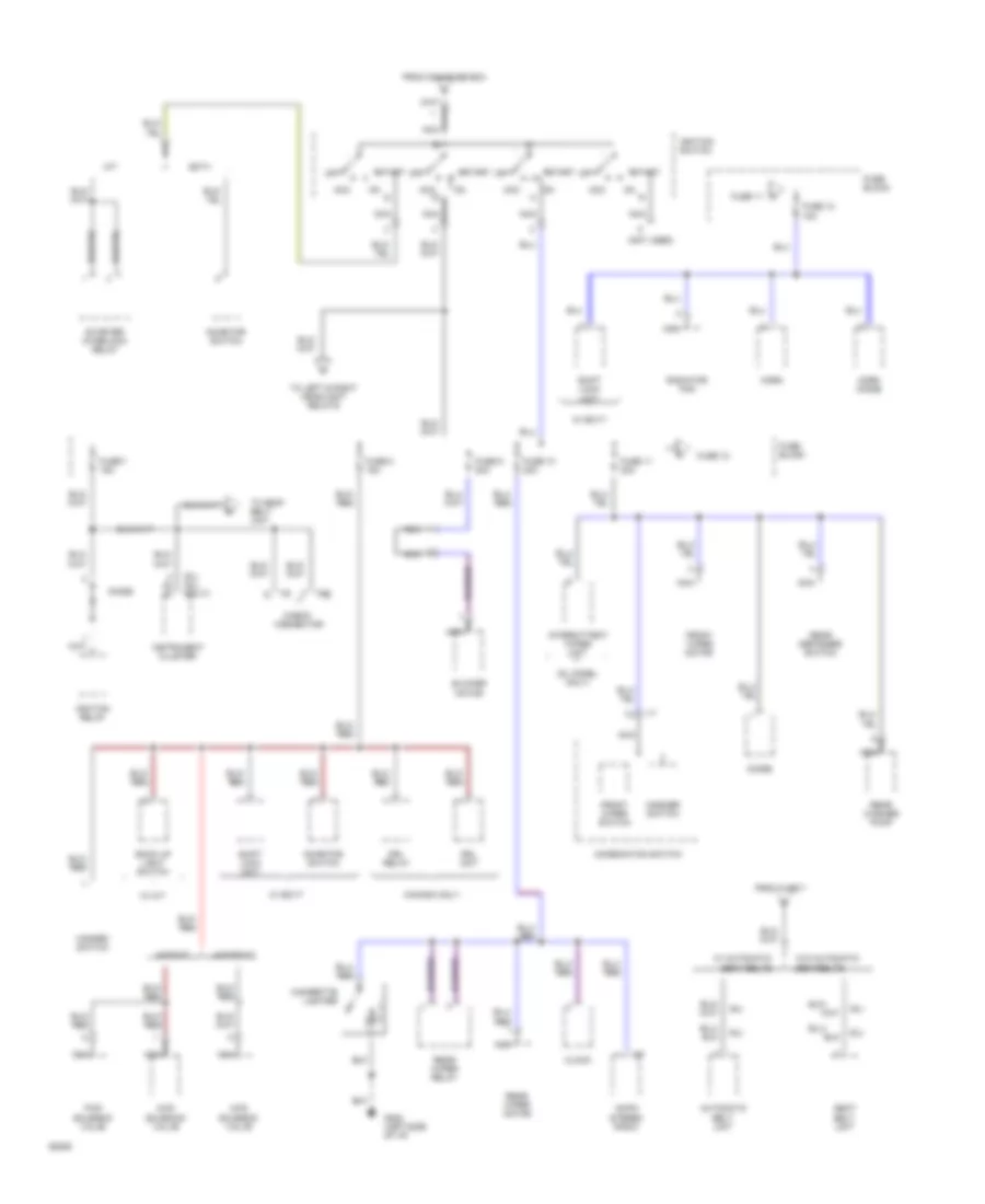 Power Distribution Wiring Diagram (2 of 2) for Subaru Justy 1993