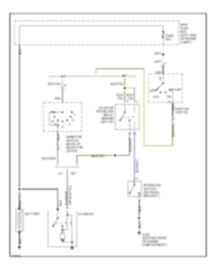 Starting Wiring Diagram for Subaru Justy 1993
