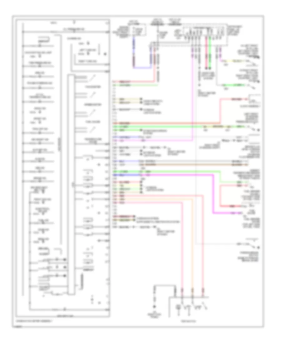 Instrument Cluster Wiring Diagram for Subaru BRZ Premium 2013