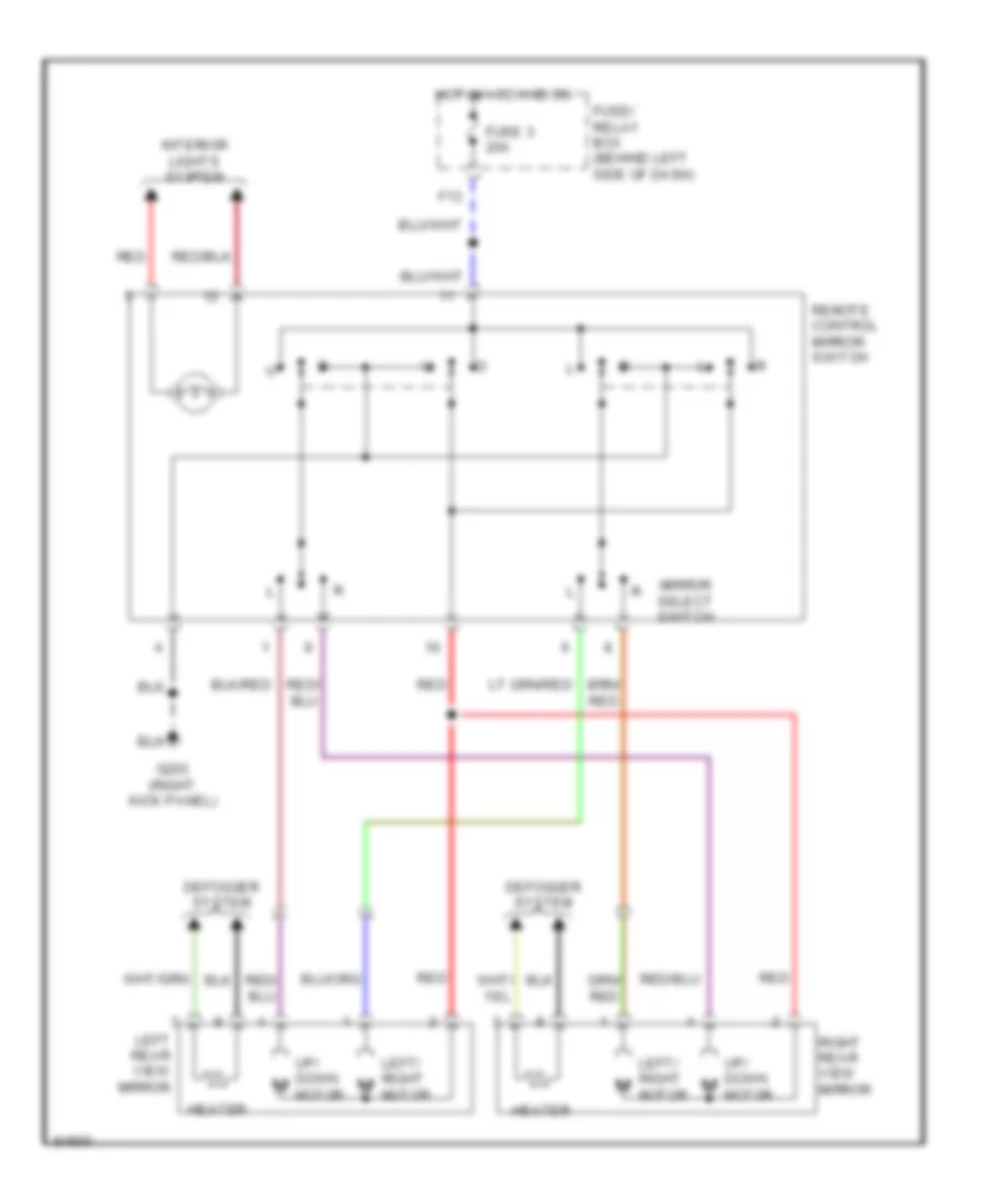 Power Mirror Wiring Diagram for Subaru SVX L 1995