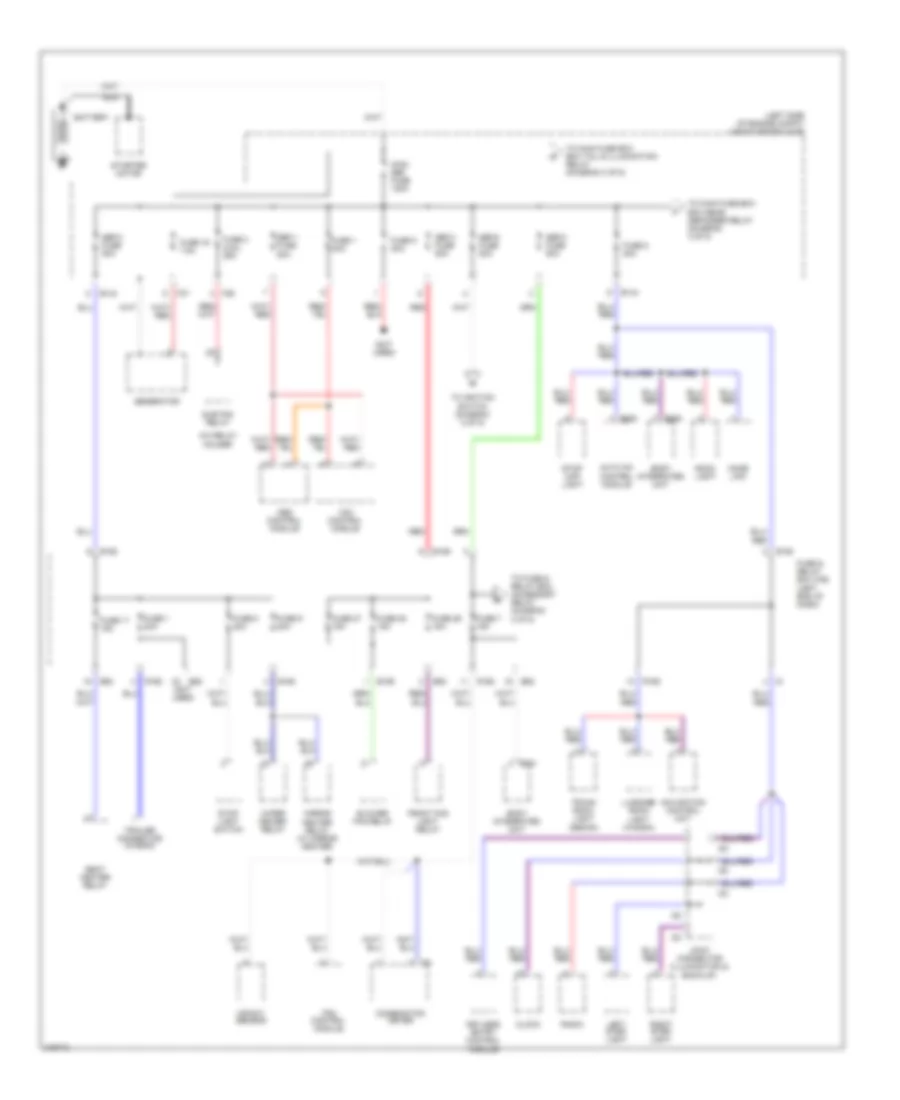 Power Distribution Wiring Diagram 1 of 5 for Subaru Outback XT Limited 2006