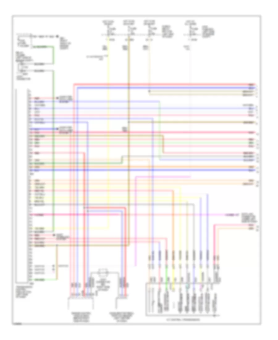 Transmission Wiring Diagram 4 Speed A T 1 of 2 for Subaru Outback XT Limited 2006