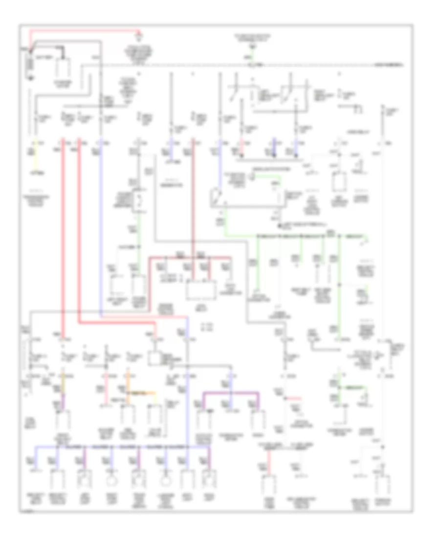 Power Distribution Wiring Diagram 1 of 4 for Subaru Outback 2001