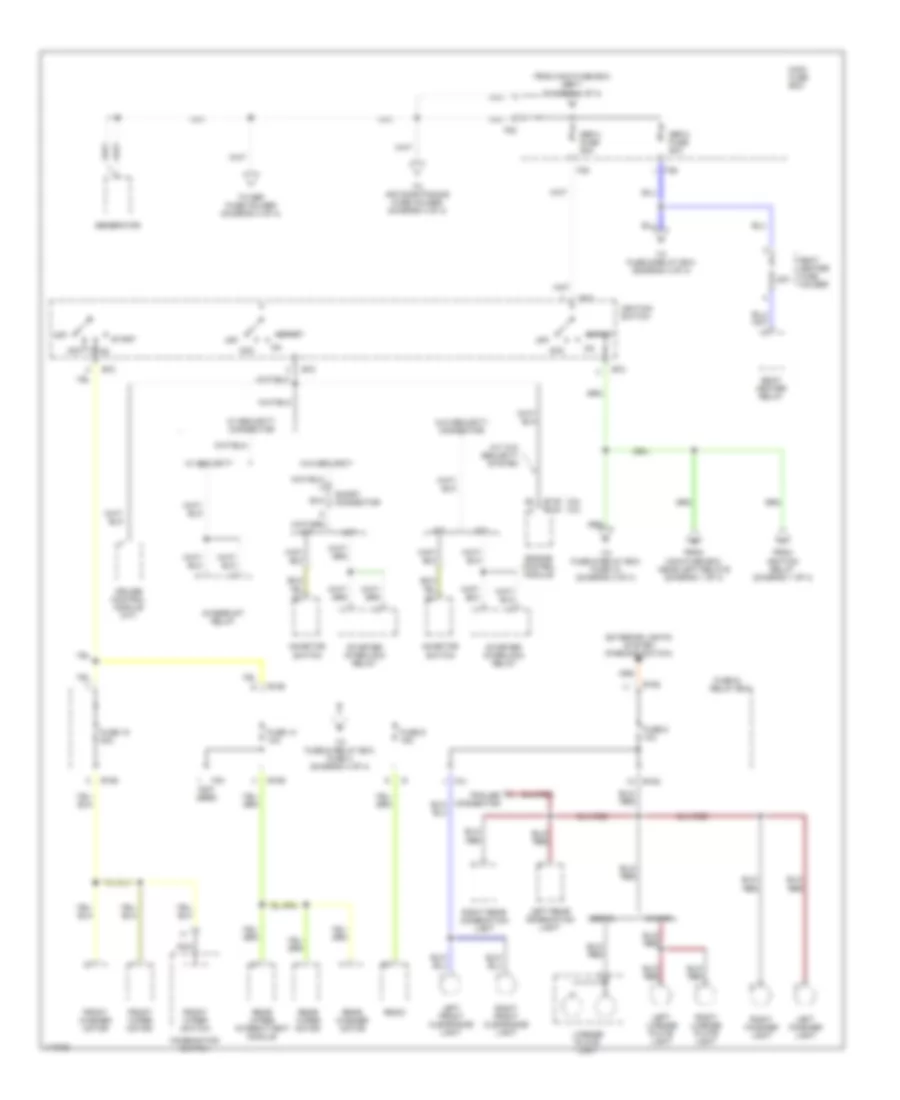 Power Distribution Wiring Diagram (2 of 4) for Subaru Outback 2001