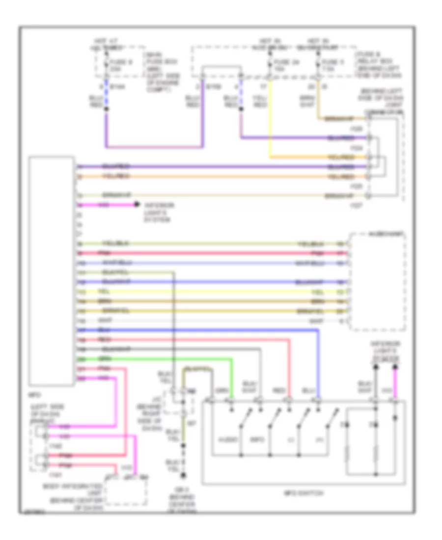 Multi-Information System Wiring Diagram for Subaru B9 Tribeca 2007