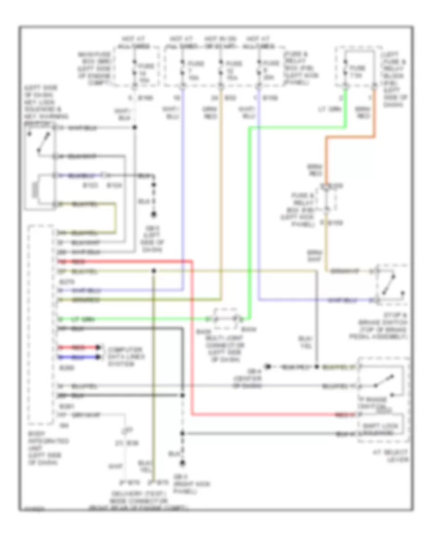 Shift Interlock Wiring Diagram for Subaru Forester X Limited 2013
