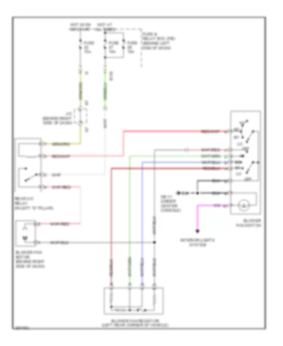 Rear A C Wiring Diagram for Subaru B9 Tribeca Limited 2007