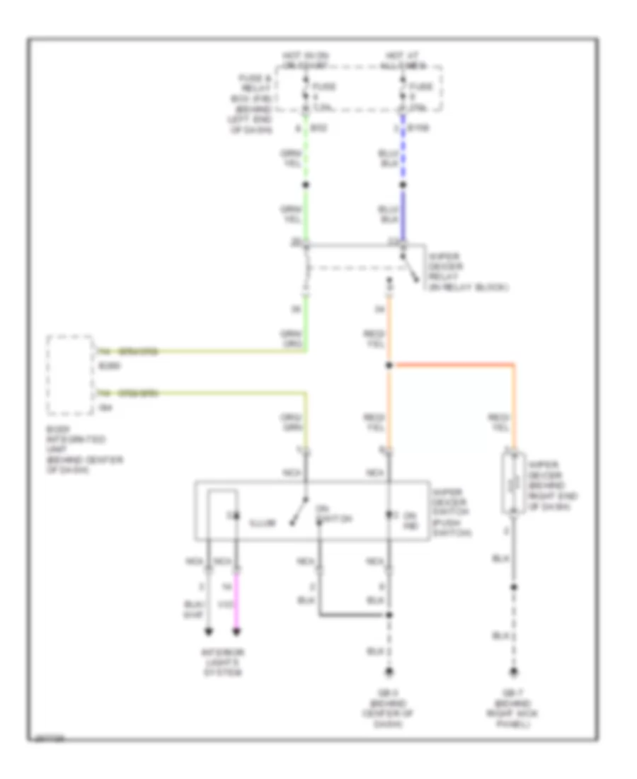 Wiper Deicer Wiring Diagram for Subaru B9 Tribeca Limited 2007