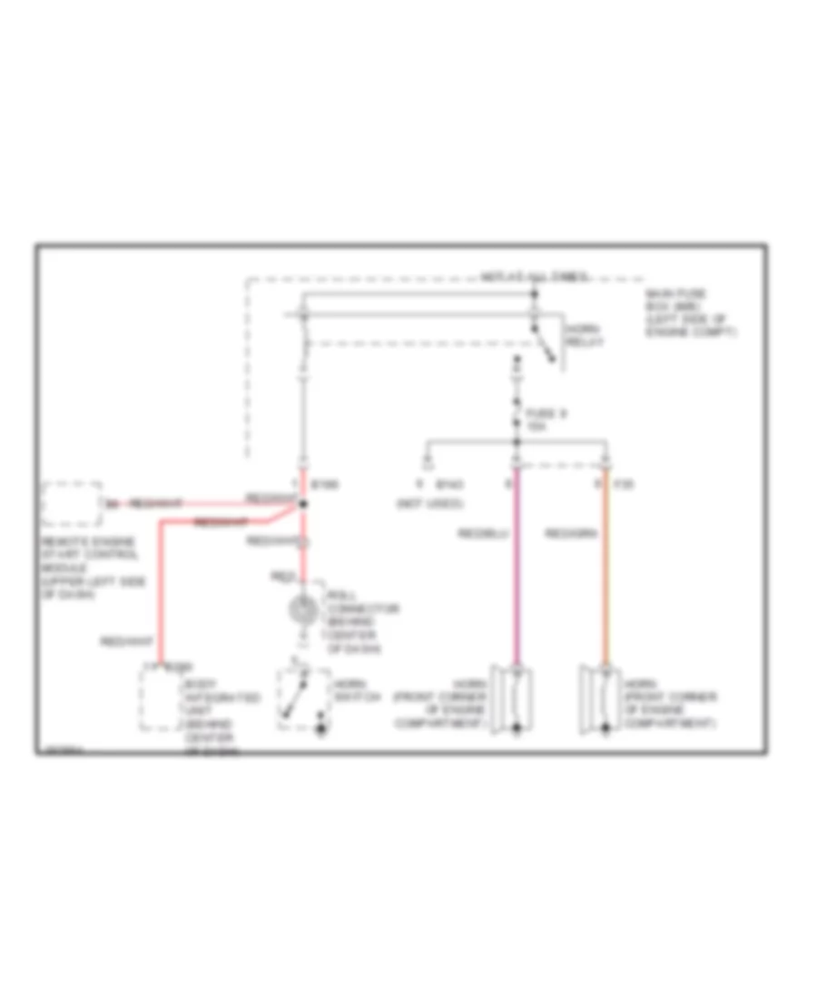 Horn Wiring Diagram for Subaru B9 Tribeca Limited 2007