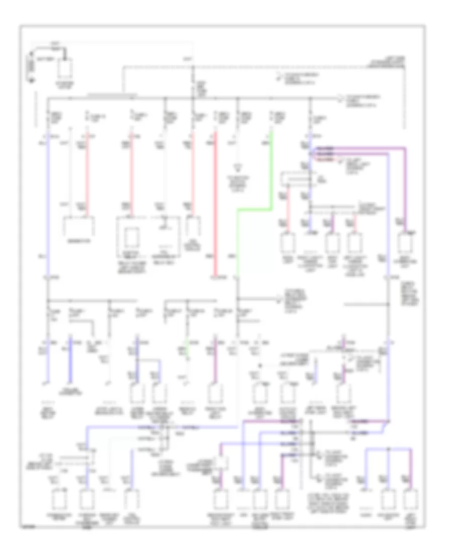 Power Distribution Wiring Diagram 1 of 4 for Subaru B9 Tribeca Limited 2007