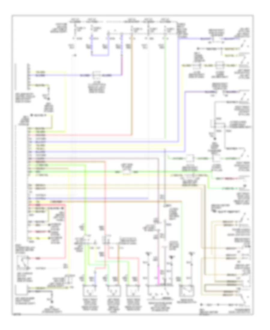 Power Door Locks Wiring Diagram for Subaru B9 Tribeca Limited 2007