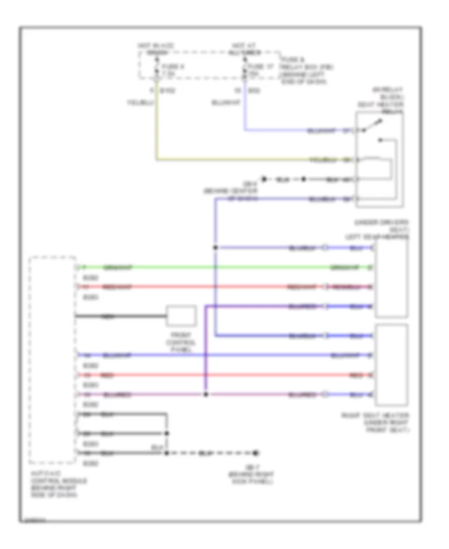 Heated Seats Wiring Diagram for Subaru B9 Tribeca Limited 2007