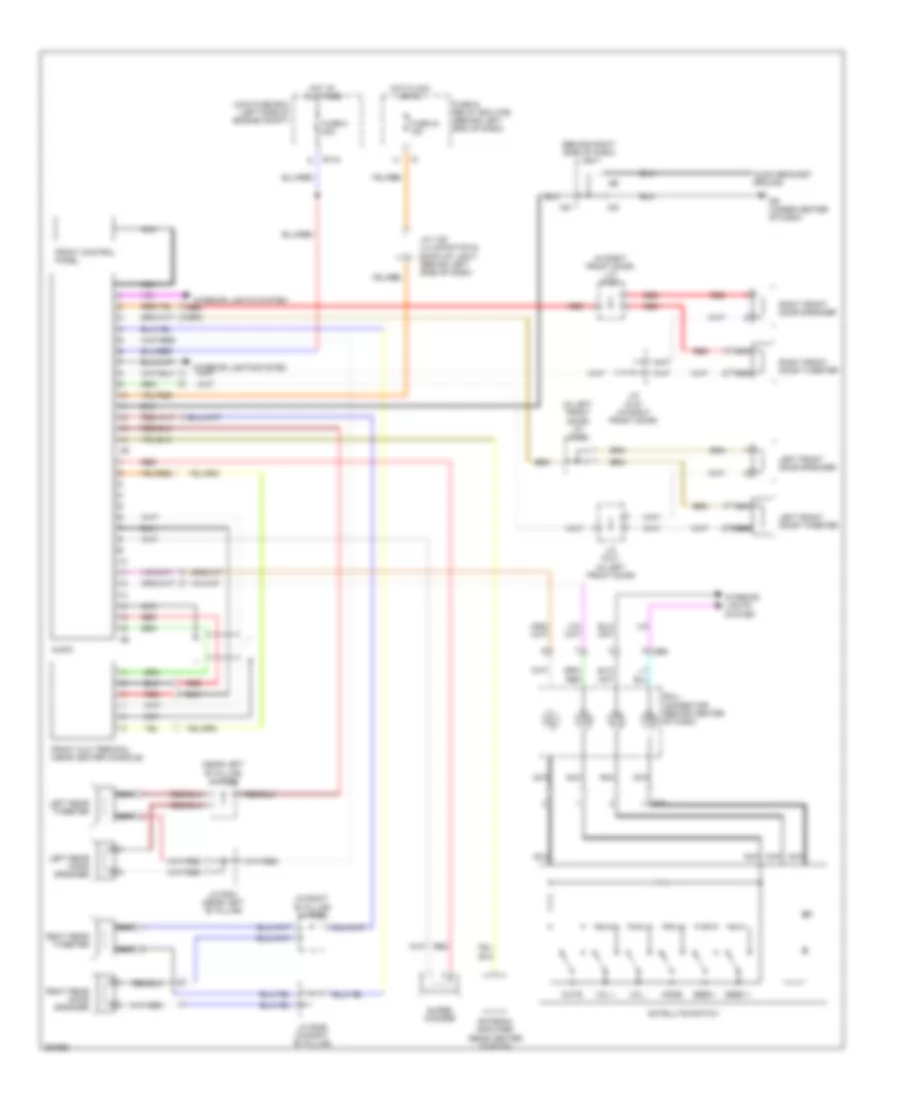 Radio Wiring Diagram with Rear Seat Entertainment for Subaru B9 Tribeca Limited 2007