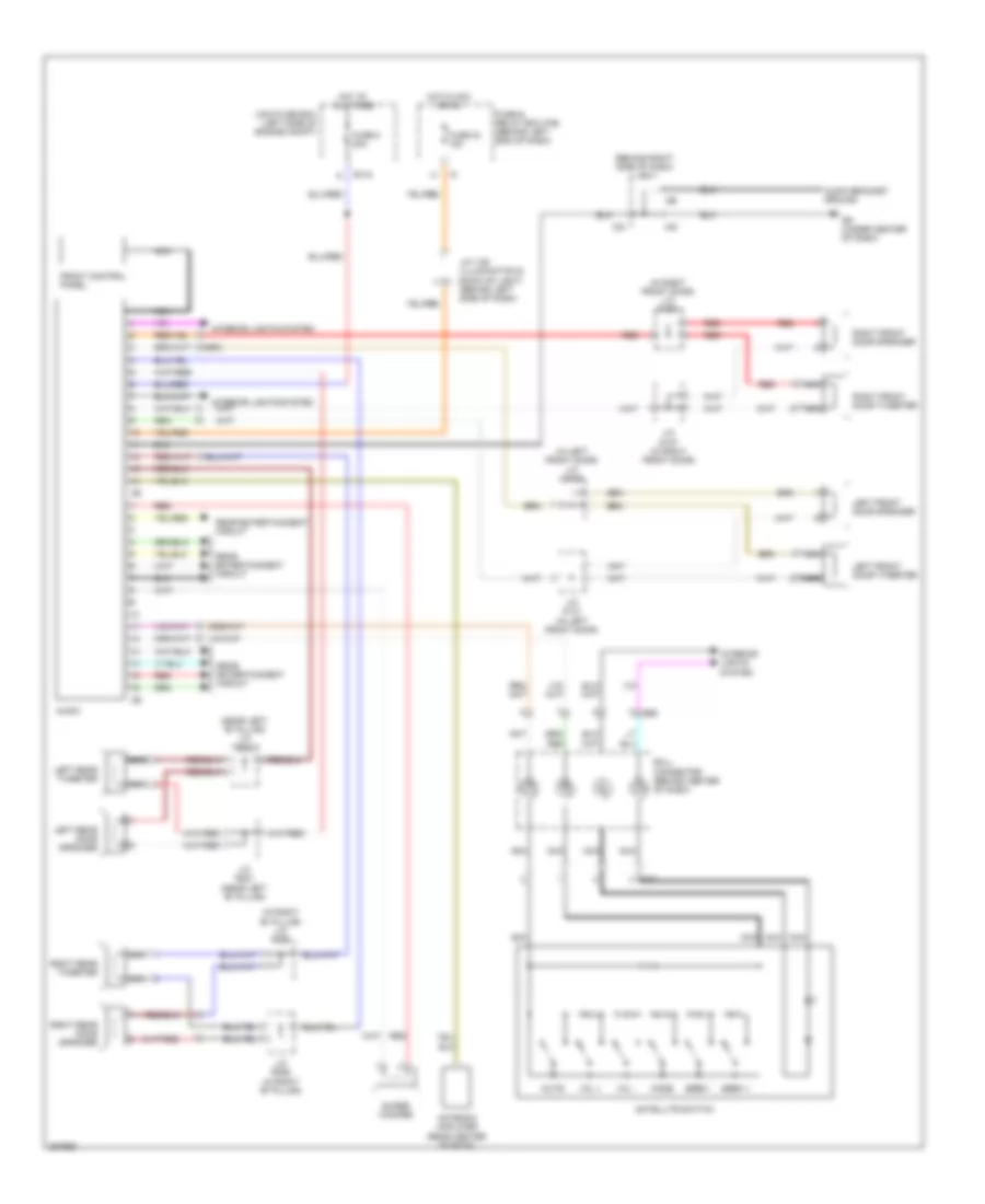 Radio Wiring Diagram without Rear Seat Entertainment for Subaru B9 Tribeca Limited 2007