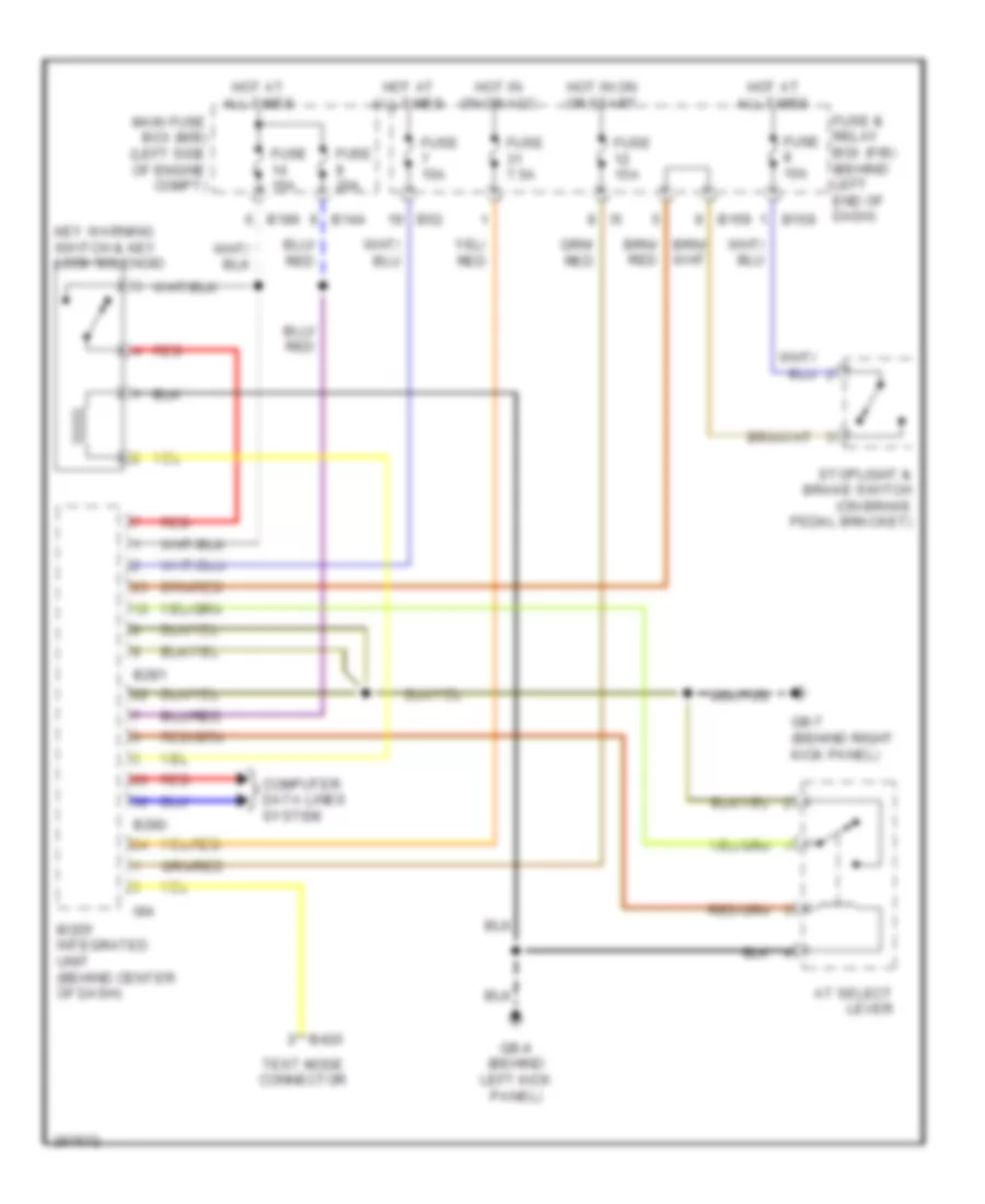 Shift Interlock Wiring Diagram for Subaru B9 Tribeca Limited 2007