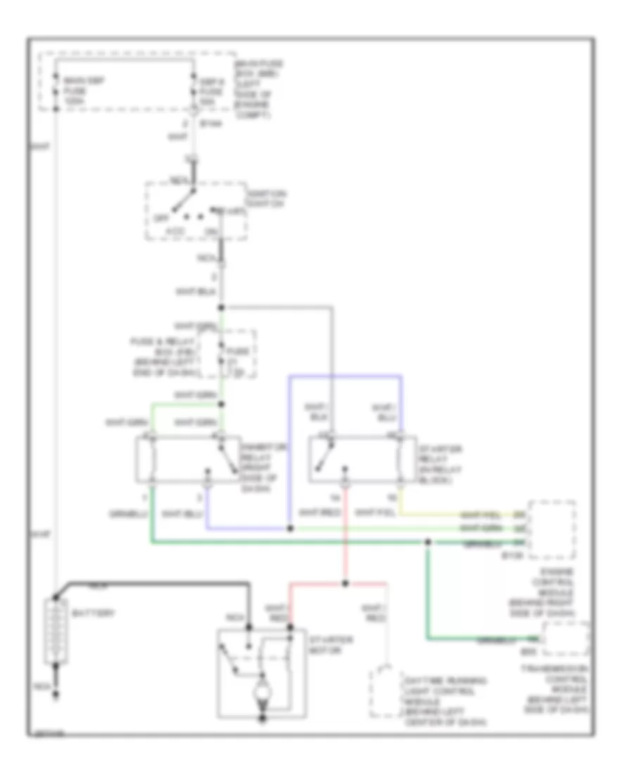 Starting Wiring Diagram for Subaru B9 Tribeca Limited 2007