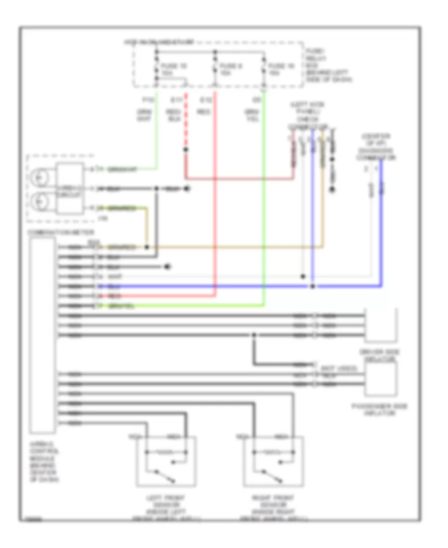 Supplemental Restraint Wiring Diagram for Subaru Impreza LX 1996