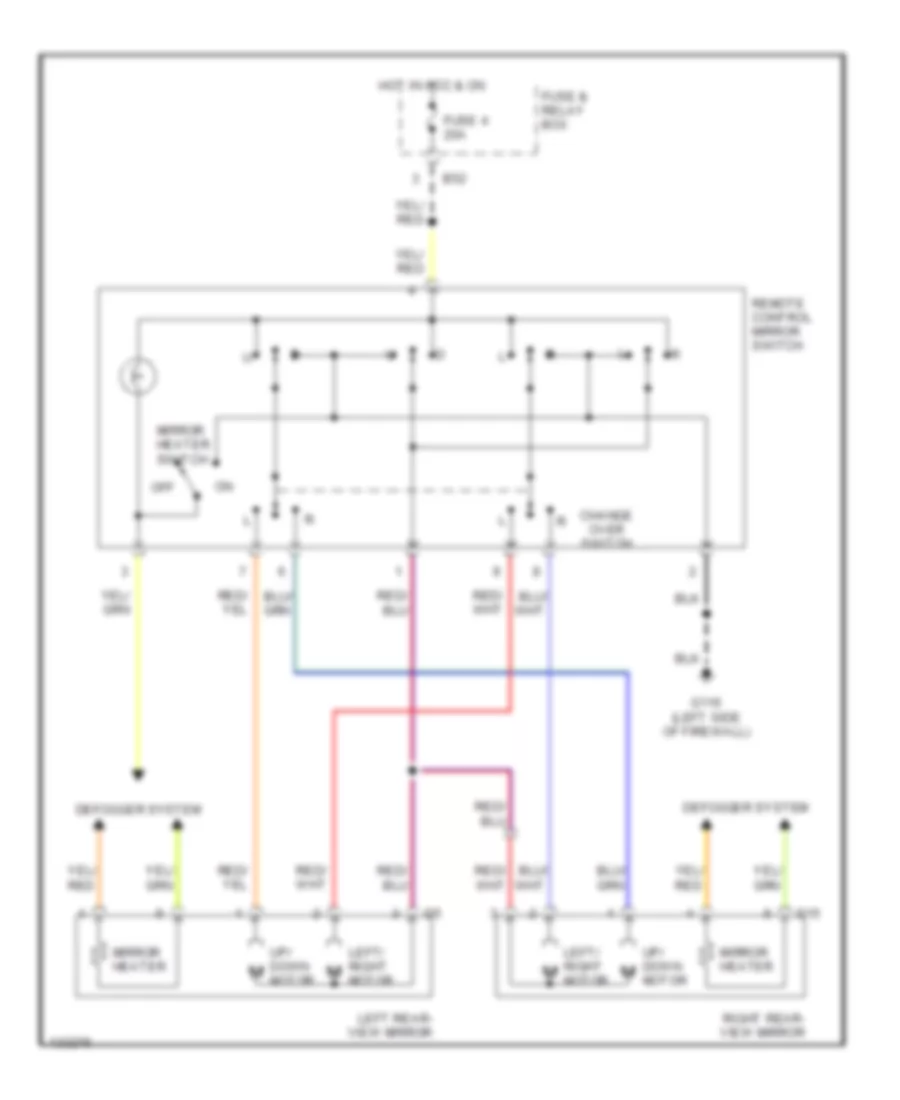 Power Mirror Wiring Diagram for Subaru Outback Limited 2001