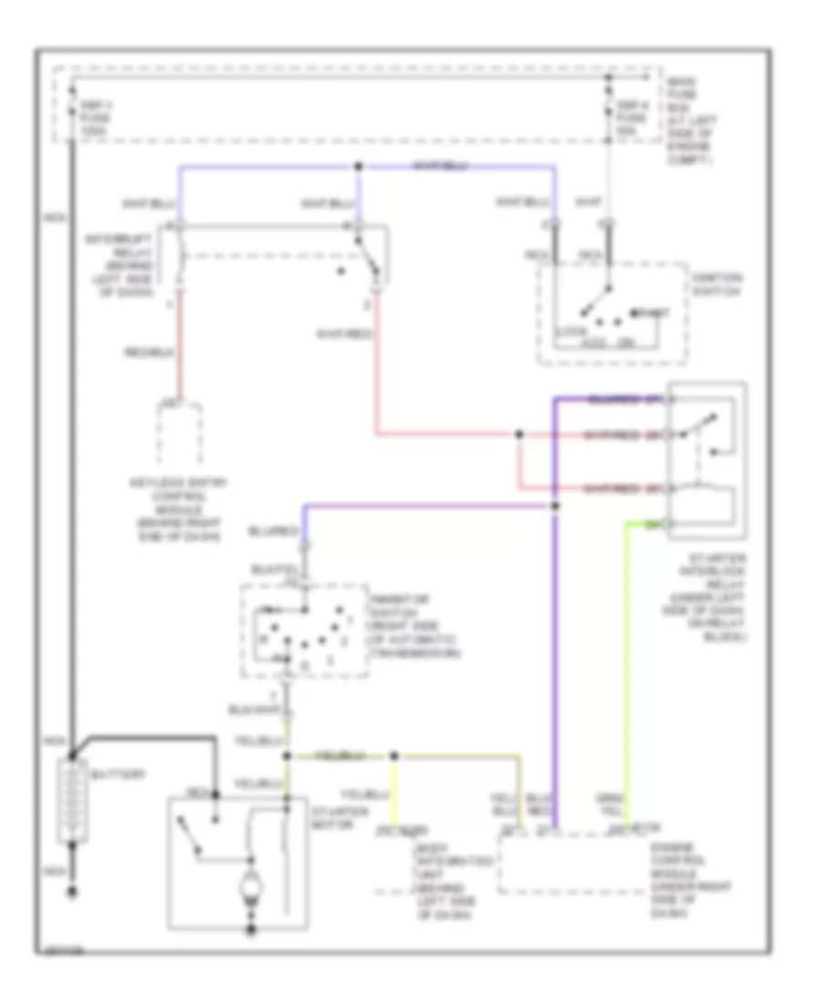2.5L, Starting Wiring Diagram, AT for Subaru Forester X 2007