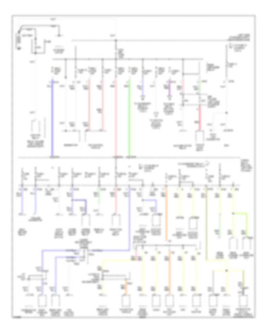 Power Distribution Wiring Diagram 1 of 4 for Subaru Tribeca Limited 2009
