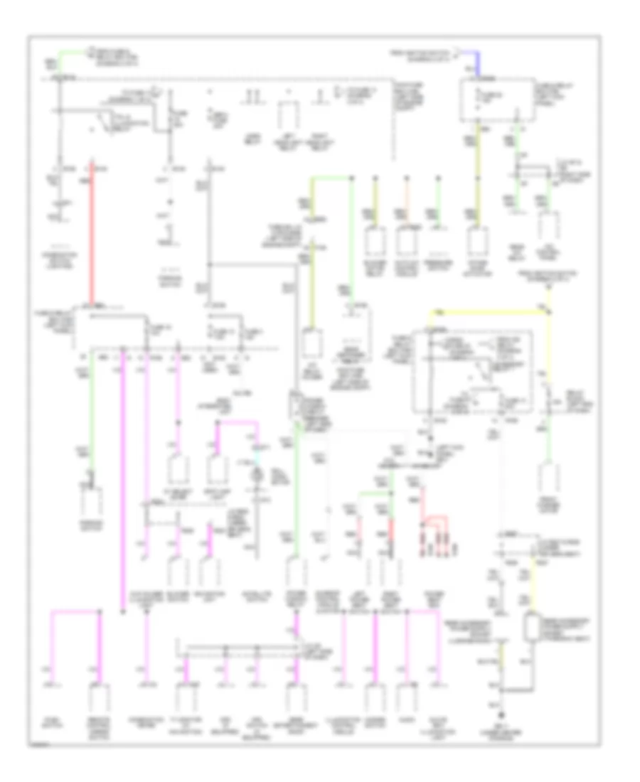 Power Distribution Wiring Diagram (3 of 4) for Subaru Tribeca Limited 2009