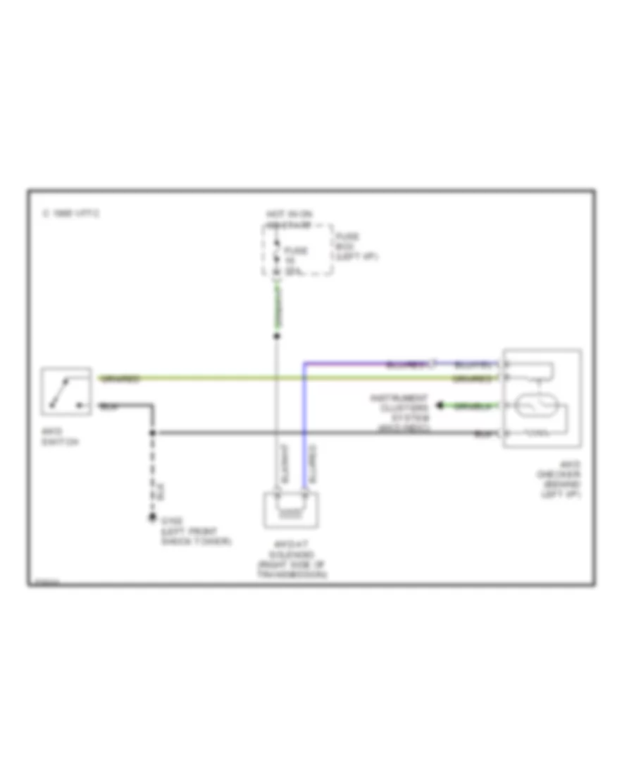 4WD A T Wiring Diagram with 3 Speed A T for Subaru Loyale 1994
