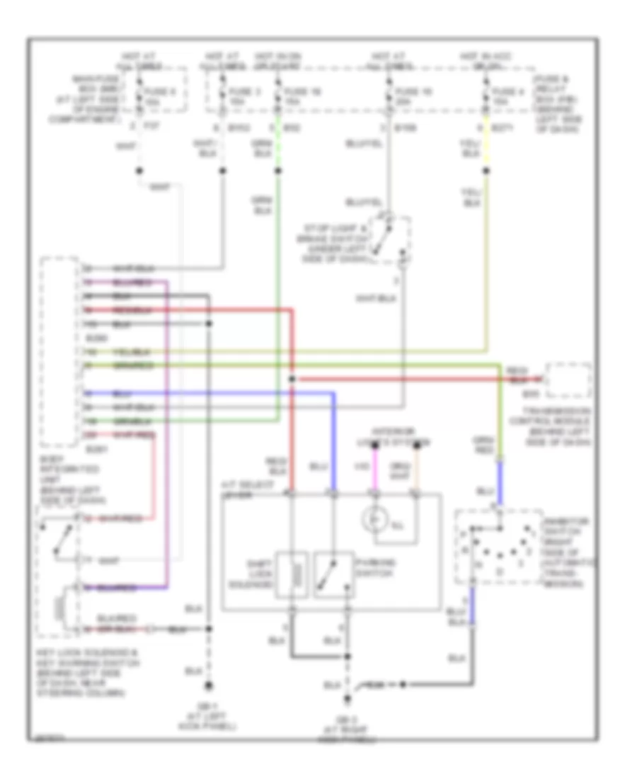 Shift Interlock Wiring Diagram for Subaru Forester X L.L. Bean Edition 2007