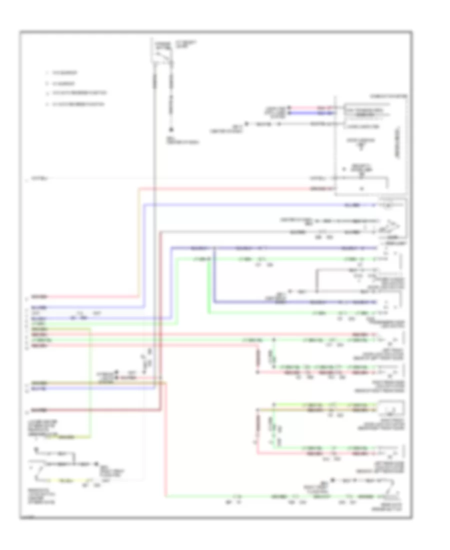 Power Door Locks Wiring Diagram (2 of 2) for Subaru Forester XT Premium 2013