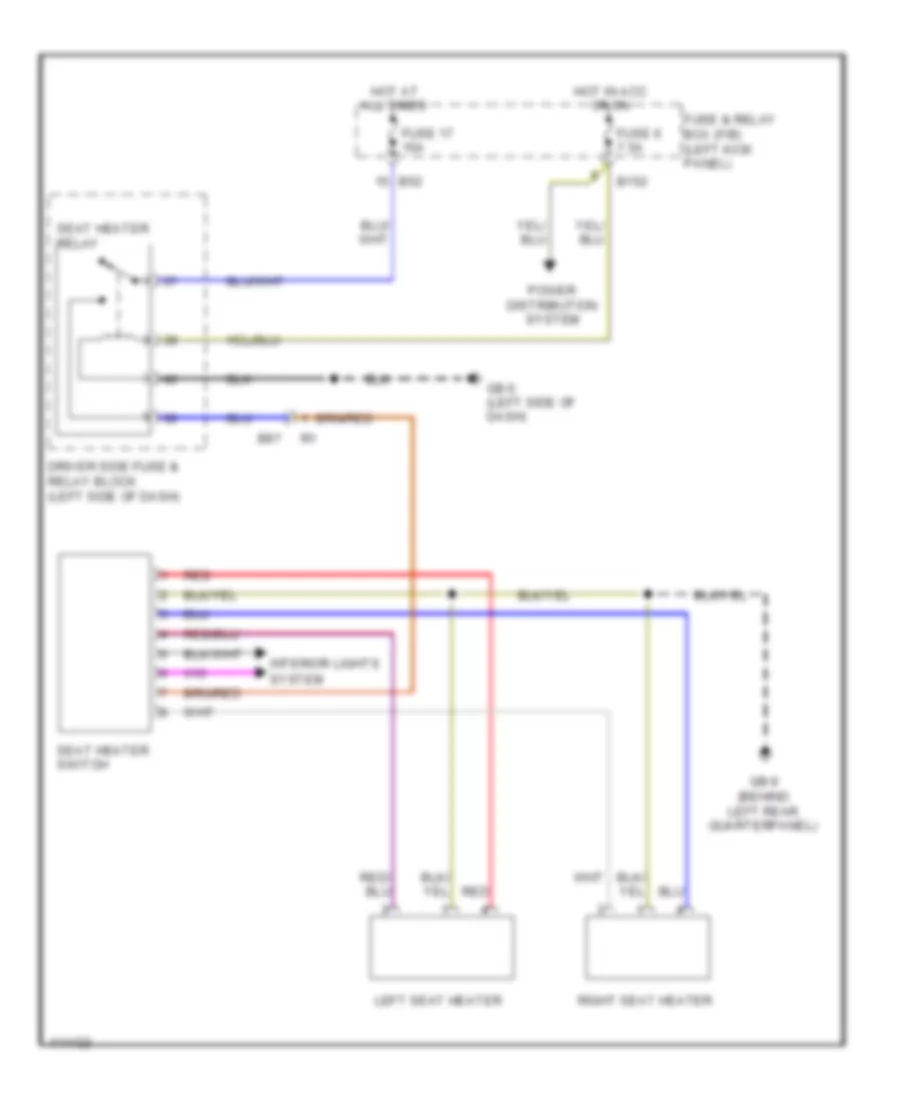 Heated Seats Wiring Diagram for Subaru Forester XT Premium 2013