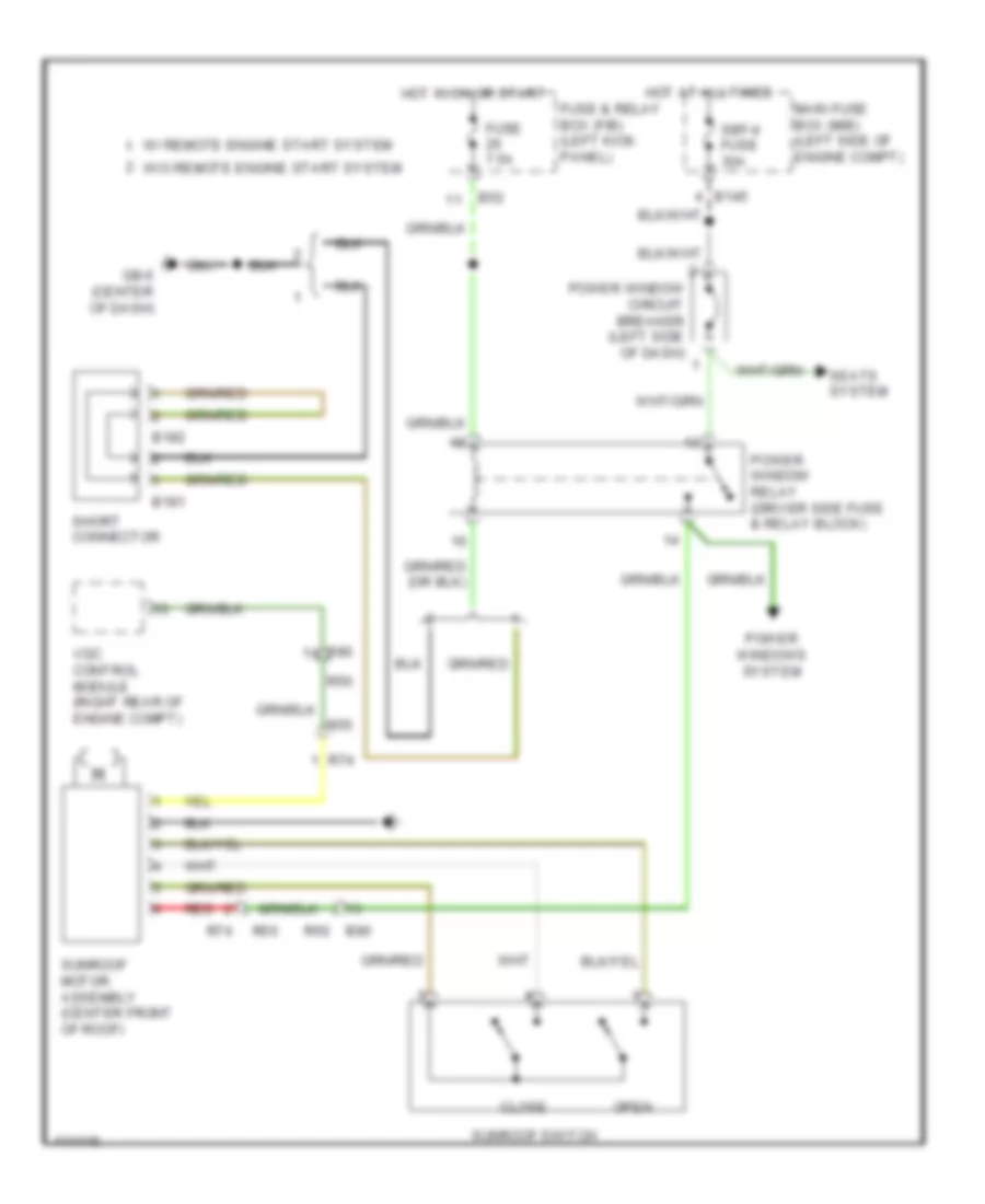 Power TopSunroof Wiring Diagram for Subaru Forester XT Premium 2013