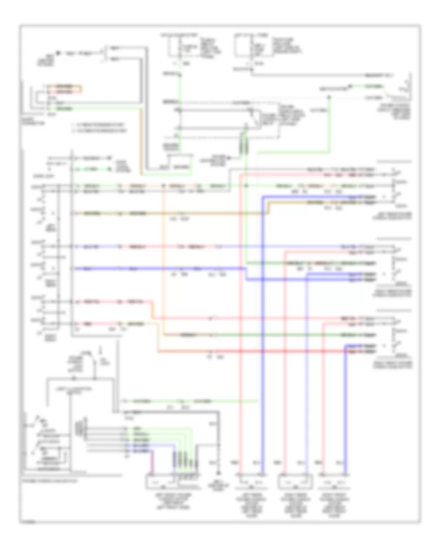 Power Windows Wiring Diagram with Auto Reverse Function for Subaru Forester XT Premium 2013