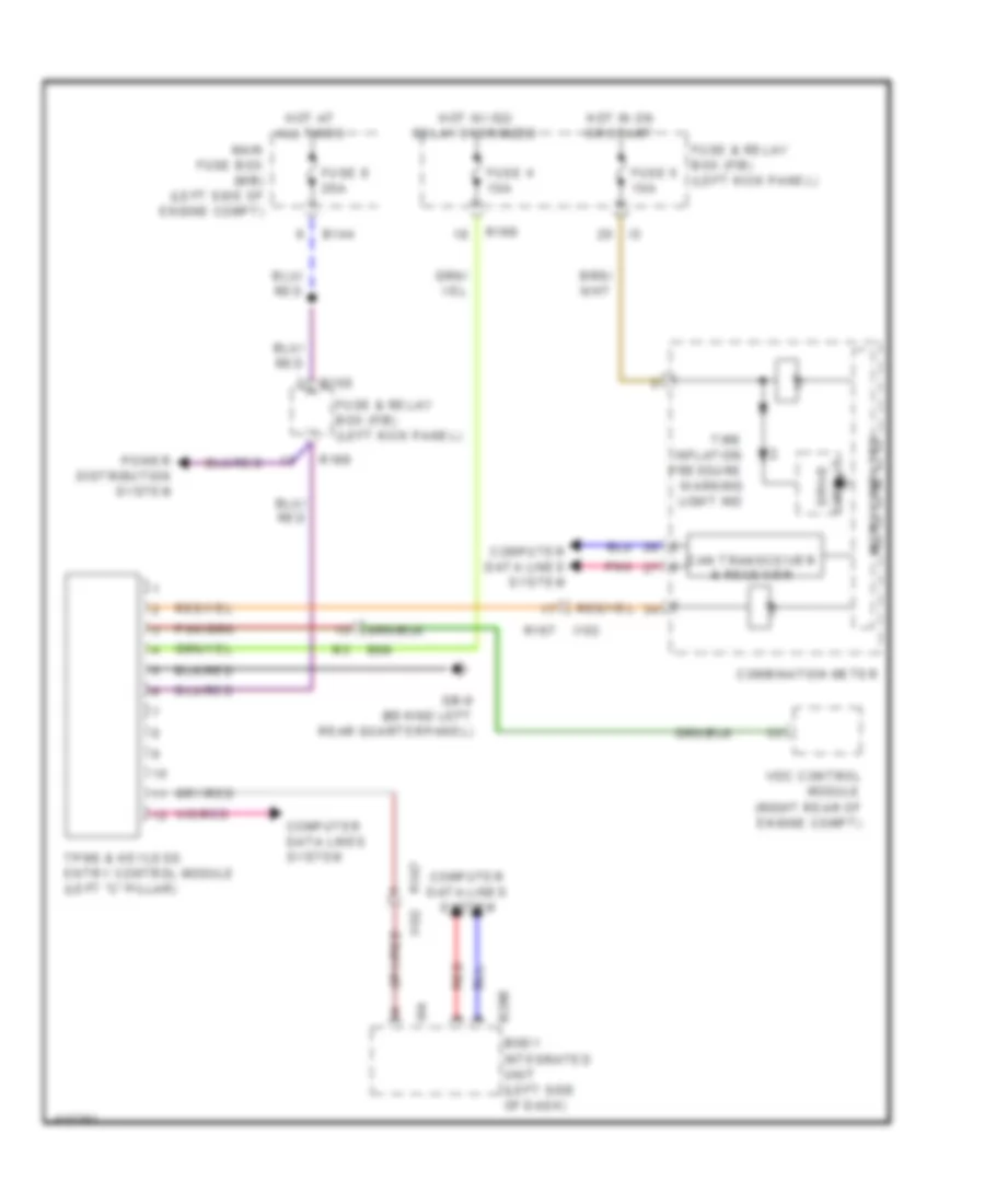 Tire Pressure Monitoring Wiring Diagram for Subaru Forester XT Premium 2013