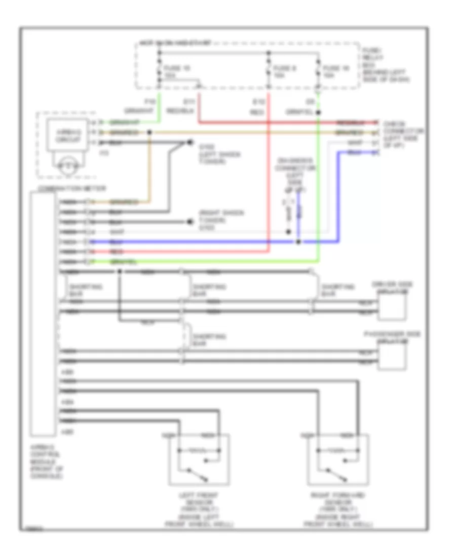 Supplemental Restraint Wiring Diagram for Subaru Legacy Brighton 1996