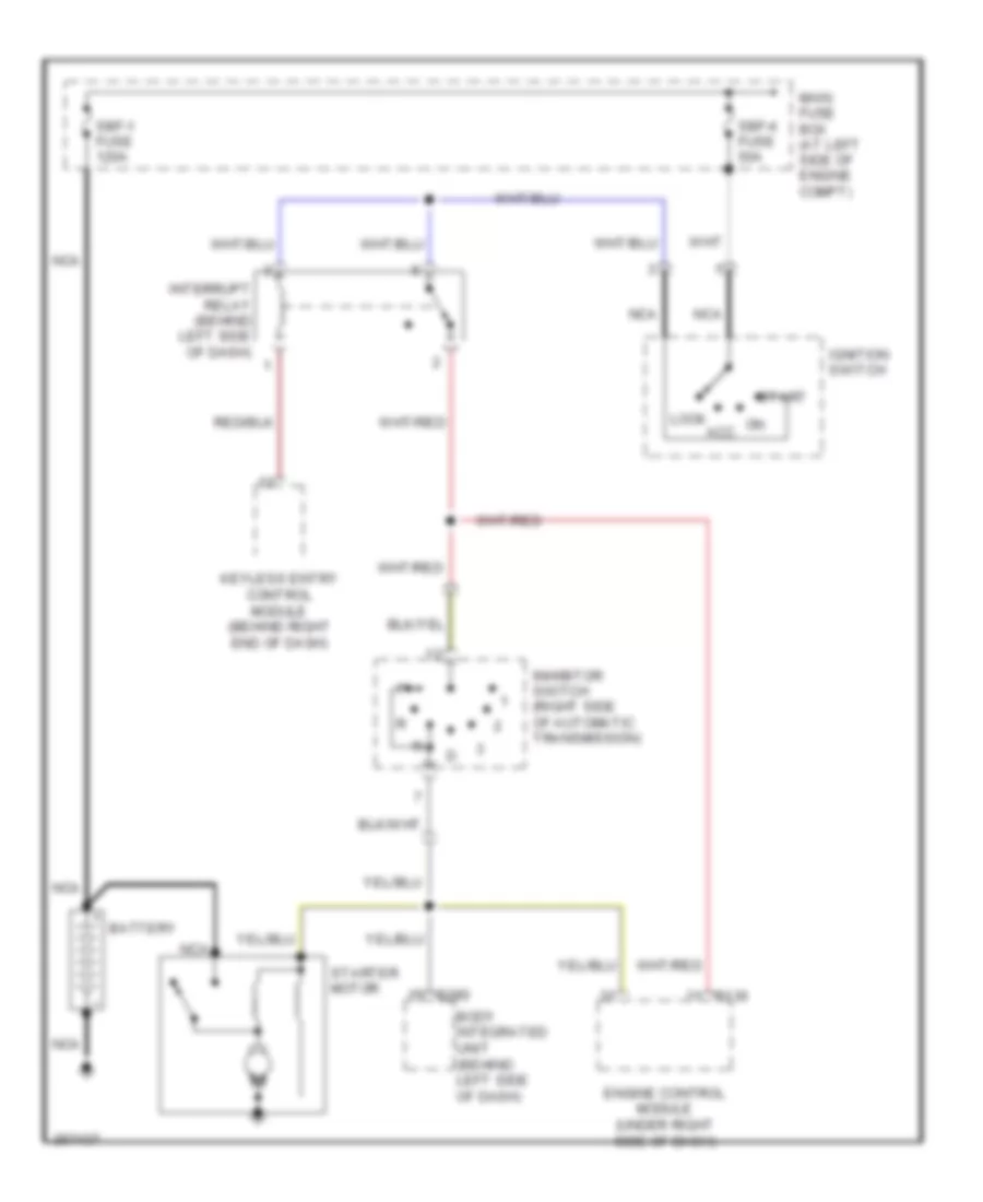 2.5L Turbo, Starting Wiring Diagram, AT for Subaru Forester XT Limited 2007