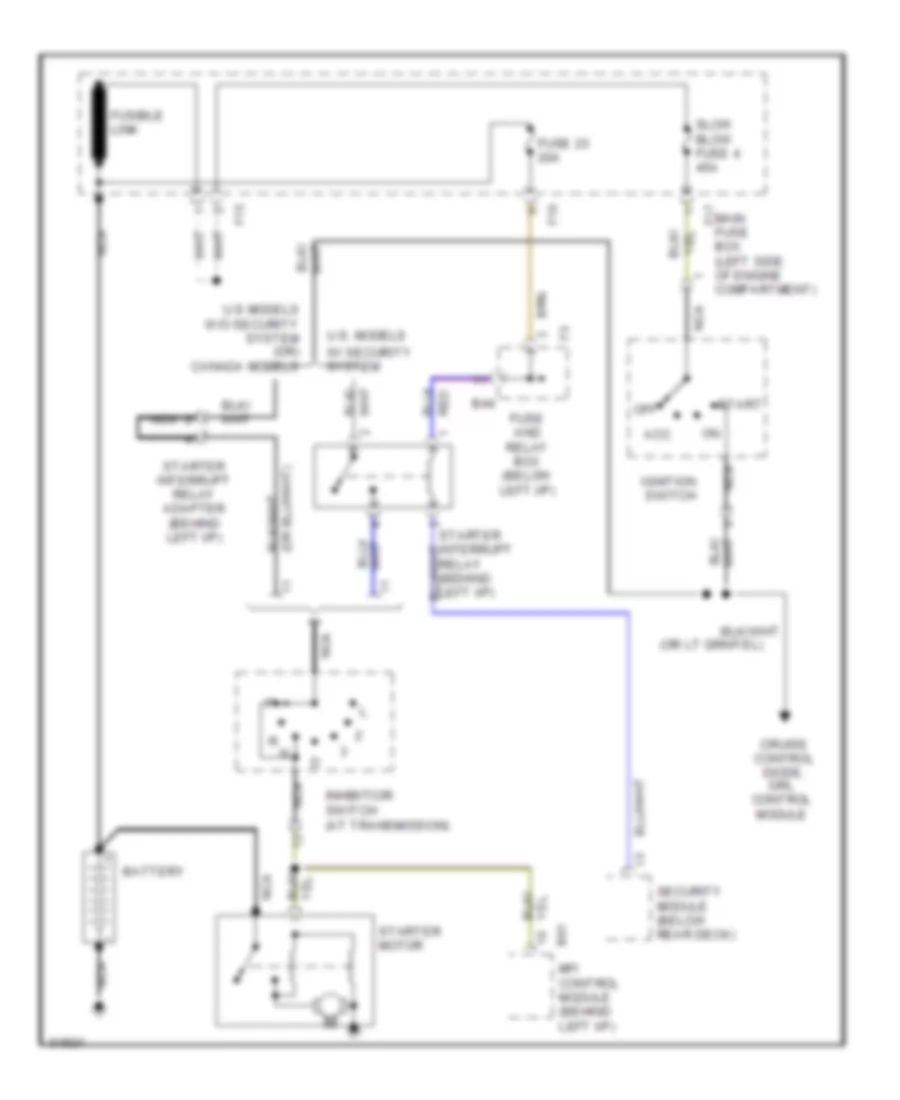 Starting Wiring Diagram for Subaru SVX 1992