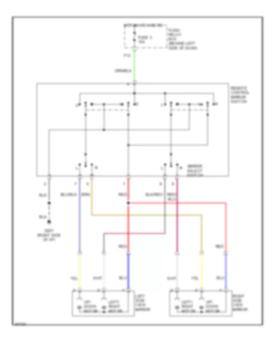 Power Mirror Wiring Diagram for Subaru Impreza 1995